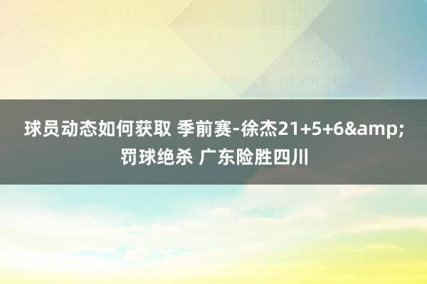 球员动态如何获取 季前赛-徐杰21+5+6&罚球绝杀 广东险胜四川