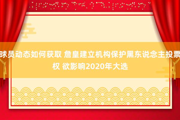 球员动态如何获取 詹皇建立机构保护黑东说念主投票权 欲影响2020年大选