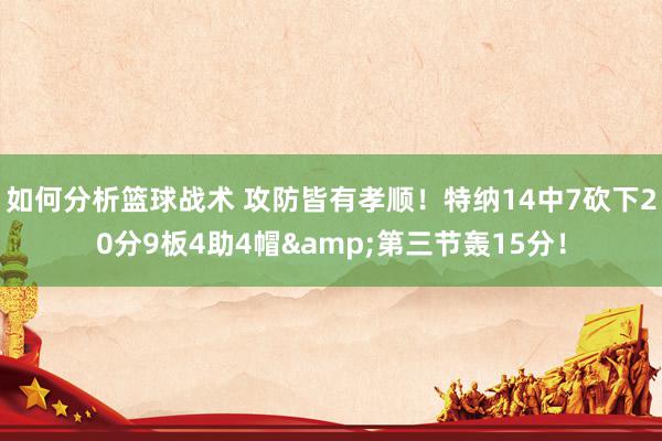 如何分析篮球战术 攻防皆有孝顺！特纳14中7砍下20分9板4助4帽&第三节轰15分！