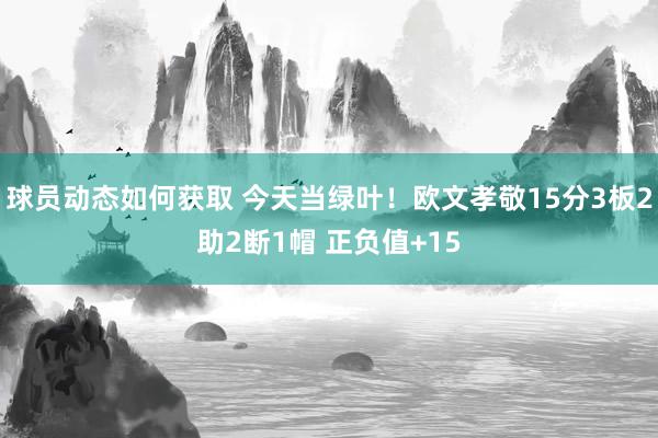 球员动态如何获取 今天当绿叶！欧文孝敬15分3板2助2断1帽 正负值+15