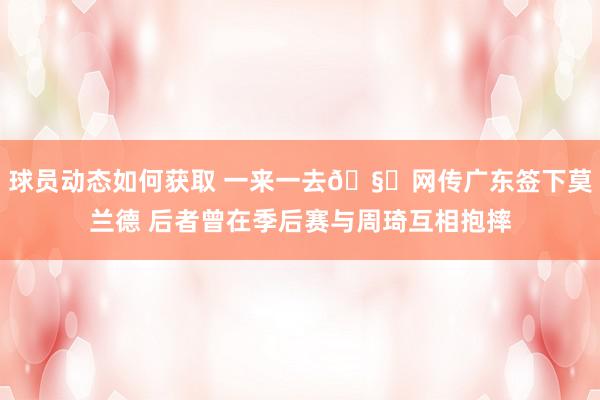 球员动态如何获取 一来一去🧐网传广东签下莫兰德 后者曾在季后赛与周琦互相抱摔