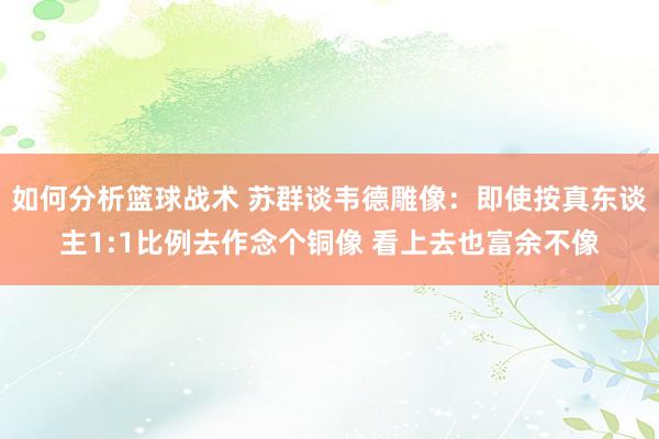 如何分析篮球战术 苏群谈韦德雕像：即使按真东谈主1:1比例去作念个铜像 看上去也富余不像