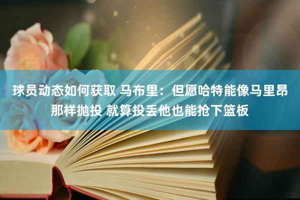 球员动态如何获取 马布里：但愿哈特能像马里昂那样抛投 就算投丢他也能抢下篮板