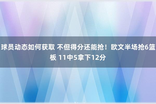 球员动态如何获取 不但得分还能抢！欧文半场抢6篮板 11中5拿下12分