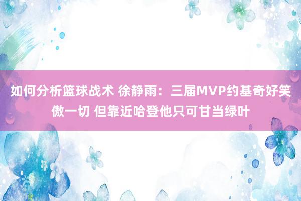 如何分析篮球战术 徐静雨：三届MVP约基奇好笑傲一切 但靠近哈登他只可甘当绿叶