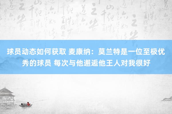 球员动态如何获取 麦康纳：莫兰特是一位至极优秀的球员 每次与他邂逅他王人对我很好