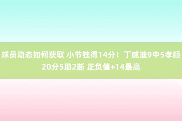 球员动态如何获取 小节独得14分！丁威迪9中5孝顺20分5助2断 正负值+14最高