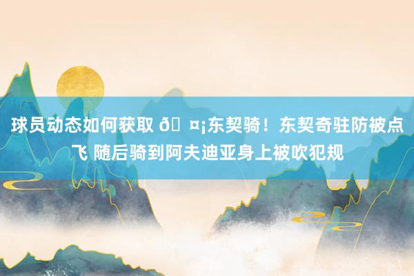 球员动态如何获取 🤡东契骑！东契奇驻防被点飞 随后骑到阿夫迪亚身上被吹犯规