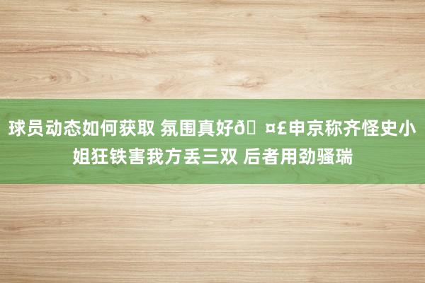 球员动态如何获取 氛围真好🤣申京称齐怪史小姐狂铁害我方丢三双 后者用劲骚瑞