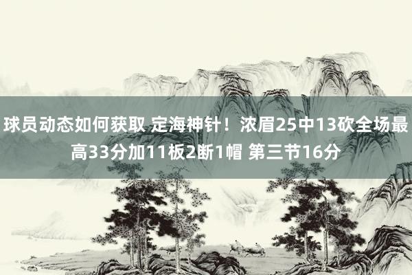 球员动态如何获取 定海神针！浓眉25中13砍全场最高33分加11板2断1帽 第三节16分