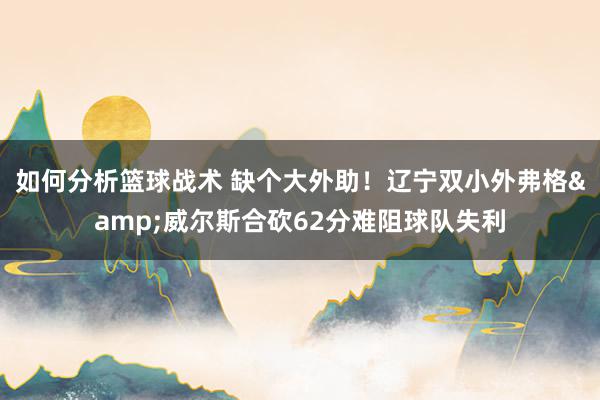 如何分析篮球战术 缺个大外助！辽宁双小外弗格&威尔斯合砍62分难阻球队失利