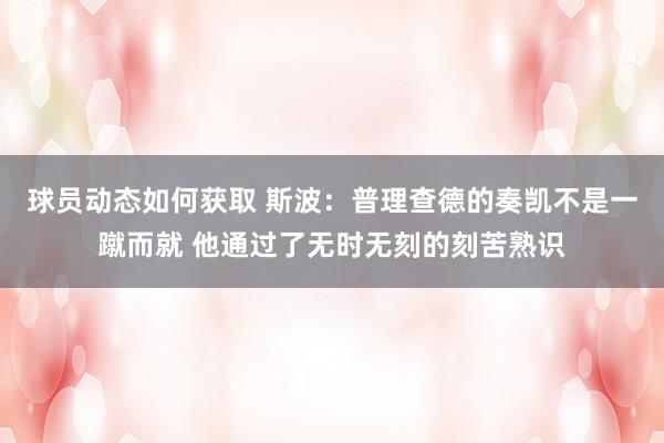 球员动态如何获取 斯波：普理查德的奏凯不是一蹴而就 他通过了无时无刻的刻苦熟识