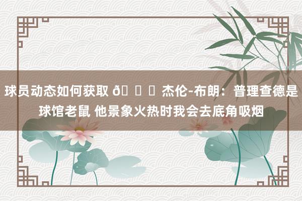 球员动态如何获取 😂杰伦-布朗：普理查德是球馆老鼠 他景象火热时我会去底角吸烟