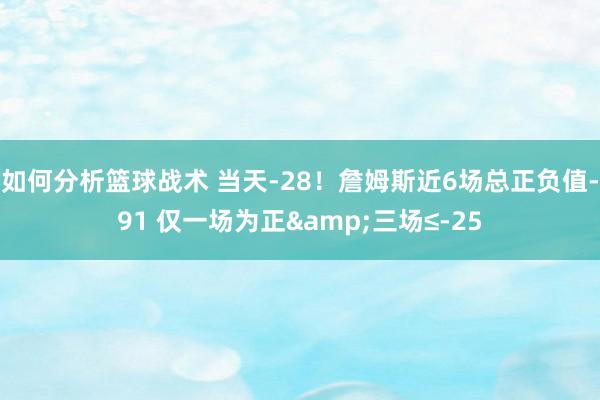 如何分析篮球战术 当天-28！詹姆斯近6场总正负值-91 仅一场为正&三场≤-25