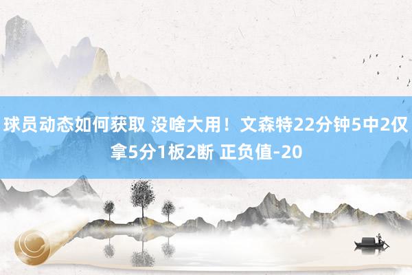 球员动态如何获取 没啥大用！文森特22分钟5中2仅拿5分1板2断 正负值-20