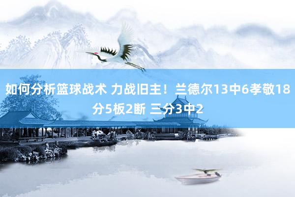 如何分析篮球战术 力战旧主！兰德尔13中6孝敬18分5板2断 三分3中2