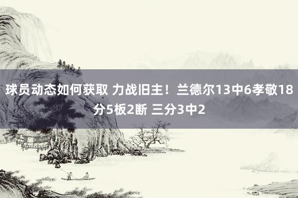 球员动态如何获取 力战旧主！兰德尔13中6孝敬18分5板2断 三分3中2