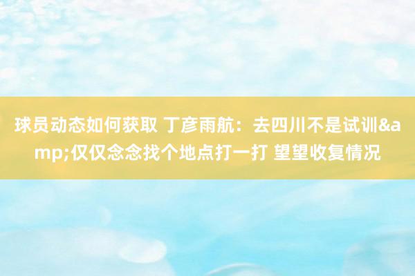 球员动态如何获取 丁彦雨航：去四川不是试训&仅仅念念找个地点打一打 望望收复情况