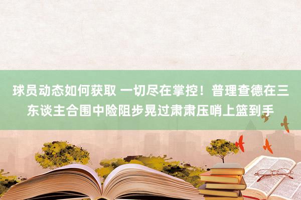 球员动态如何获取 一切尽在掌控！普理查德在三东谈主合围中险阻步晃过肃肃压哨上篮到手