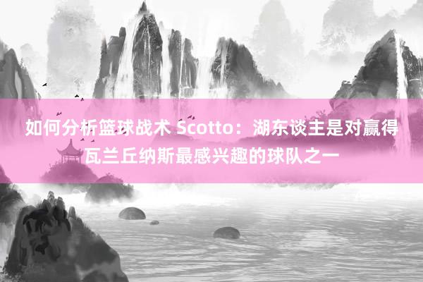 如何分析篮球战术 Scotto：湖东谈主是对赢得瓦兰丘纳斯最感兴趣的球队之一