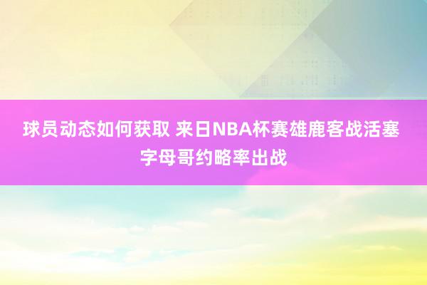 球员动态如何获取 来日NBA杯赛雄鹿客战活塞 字母哥约略率出战